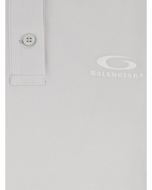 Balenciaga White Cotton Polo Shirt T-Shirts & Jerseys