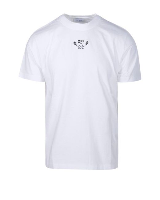 Off-White c/o Virgil Abloh White Off Logo Printed Crewneck T-Shirt for men