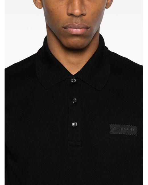 Givenchy Black Cotton Polo Shirt for men