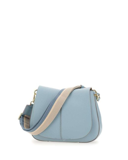 Gianni Chiarini Blue Helena Round Leather Bag