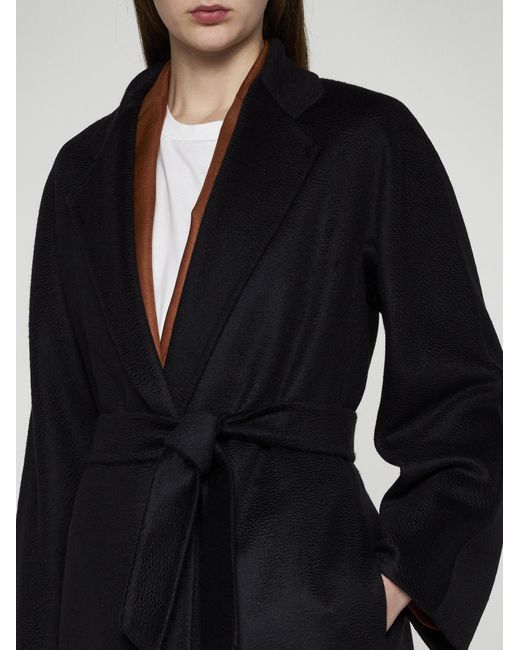 Max Mara Black Harold Cashmere Coat