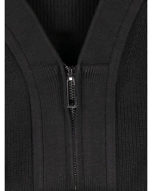 Emporio Armani Black Knit Zip Cardigan for men