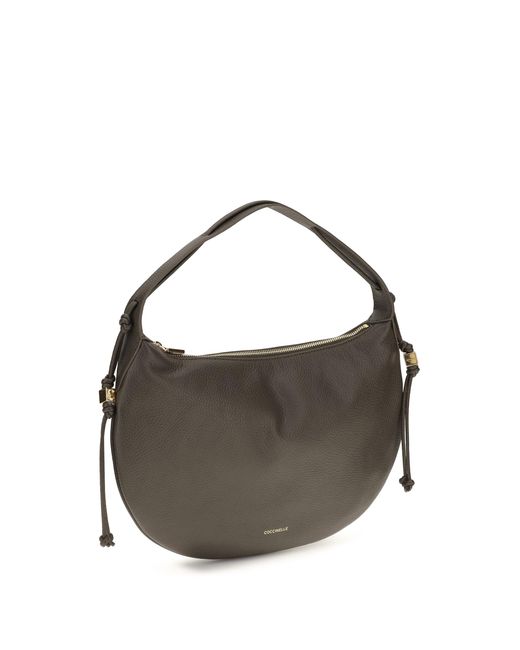Coccinelle Gray Thess Shoulder Bag Calf Leather Bos Taurus