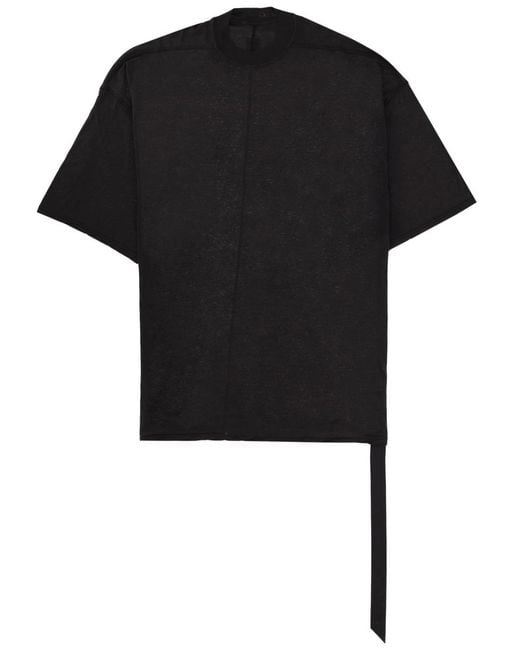 Rick Owens Black T-Shirt Cotton T-Shirts for men