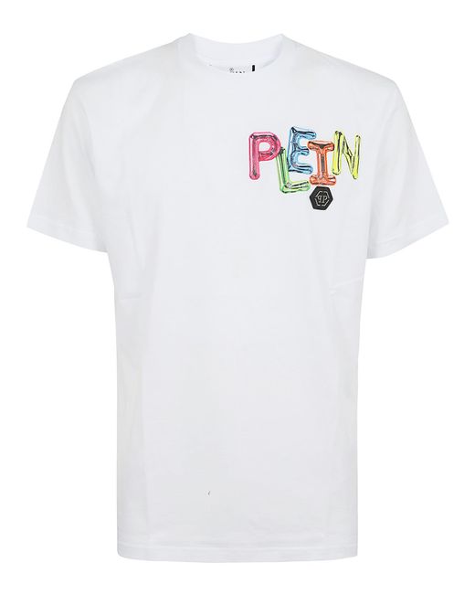 Philipp Plein White T-Shirt Round Neck Ss for men
