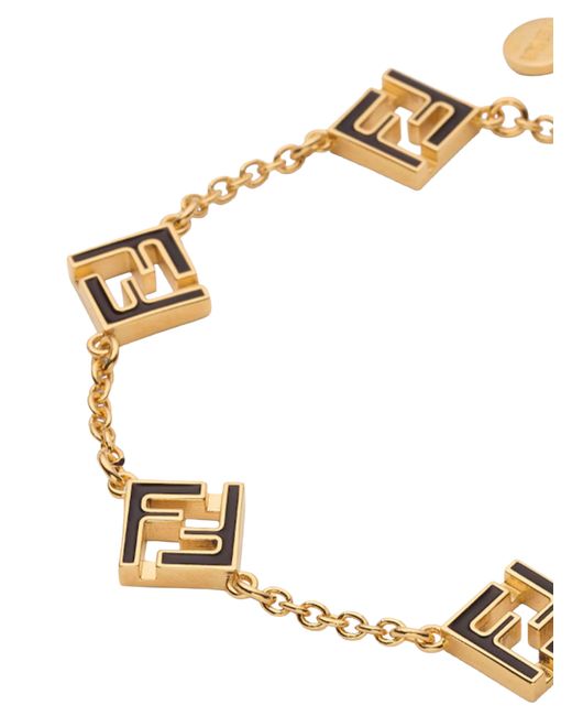 Fendi Metallic Metal And Enamel Forever Bracelet