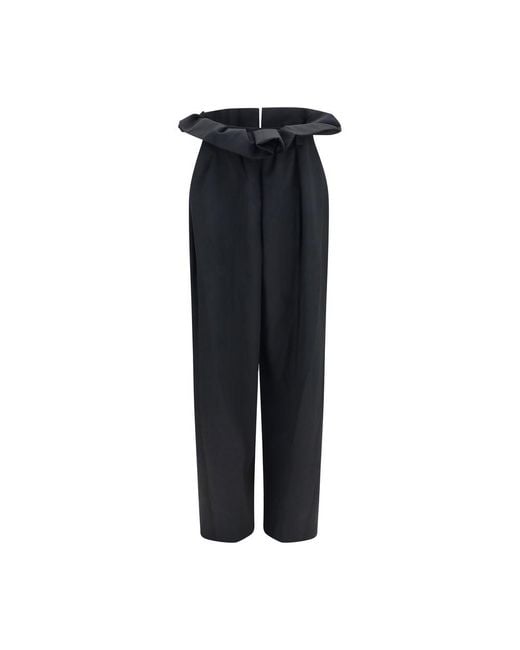 Khaite Black Wool Oves Aries Casual Pants