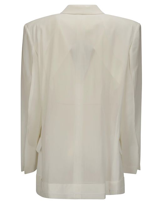 Victoria Beckham White Fold Detail Tailored Jacket