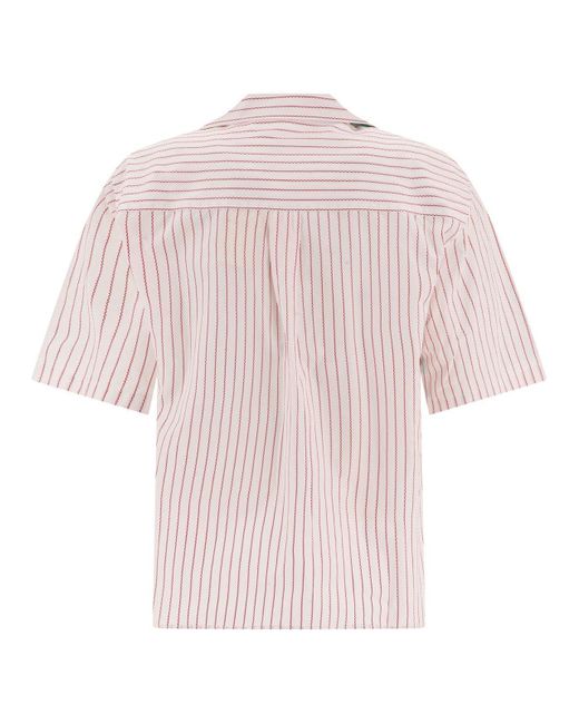 Marni White Bowling Shirt With Contrast Back for men