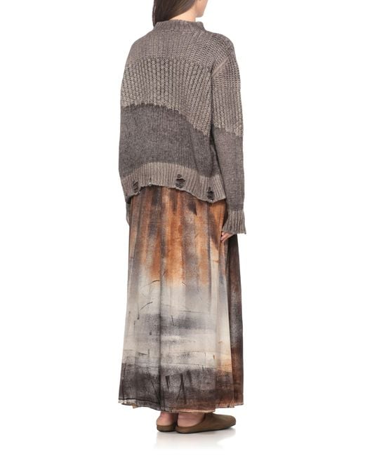 Avant Toi Gray Cashmere And Silk Sweater