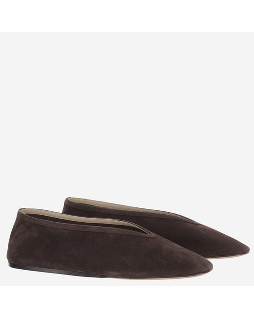 Le Monde Beryl Brown Flat Shoes Luna Suede