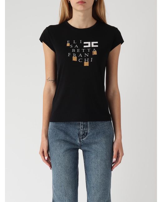 Elisabetta Franchi Black Modal T-shirt