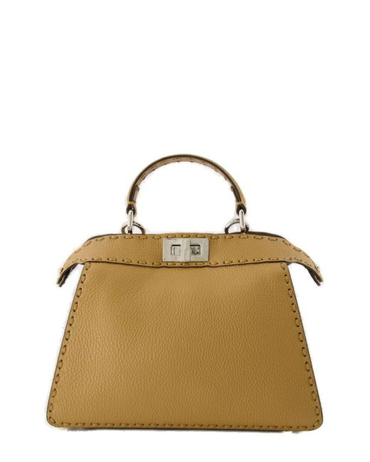 Fendi Metallic Peekaboo Iseeu Small Tote Bag