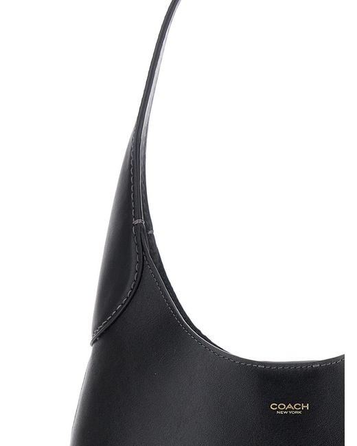 COACH Black Shoulder Bag Brooklyn Piccola Leather Cowhide