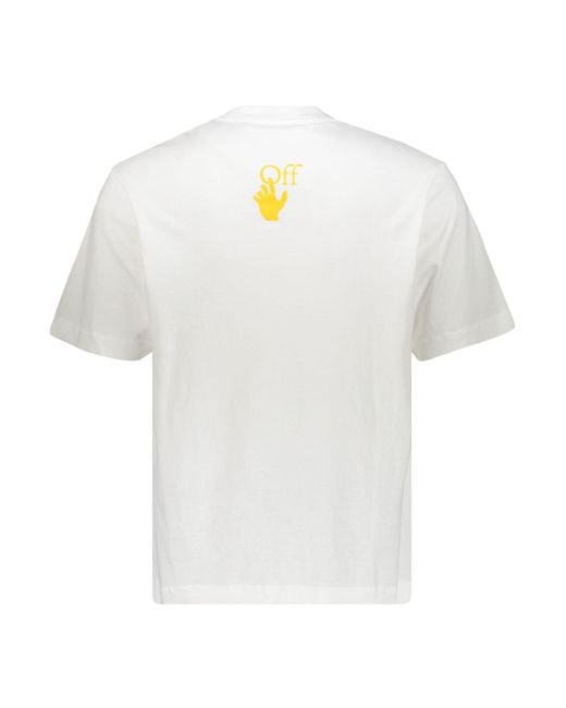 Off-White c/o Virgil Abloh White Printed Cotton T-Shirt for men