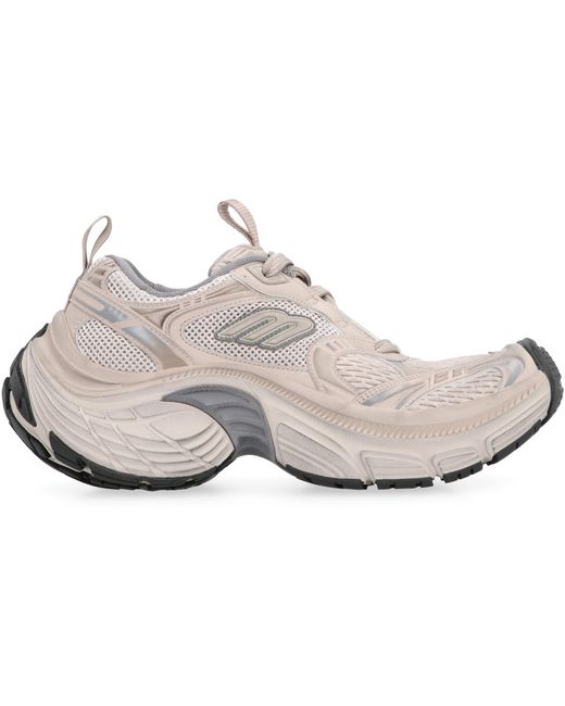 Balenciaga White Fabric Low-Top Sneakers Upper: Polyurethane Trainers