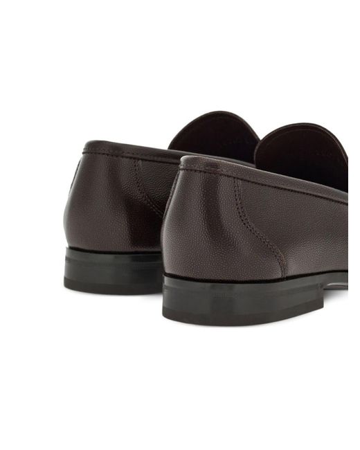 Ferragamo Black Calf Leather Loafer for men