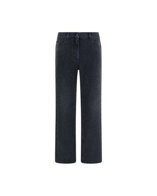The Row Blue Black Cotton Straight