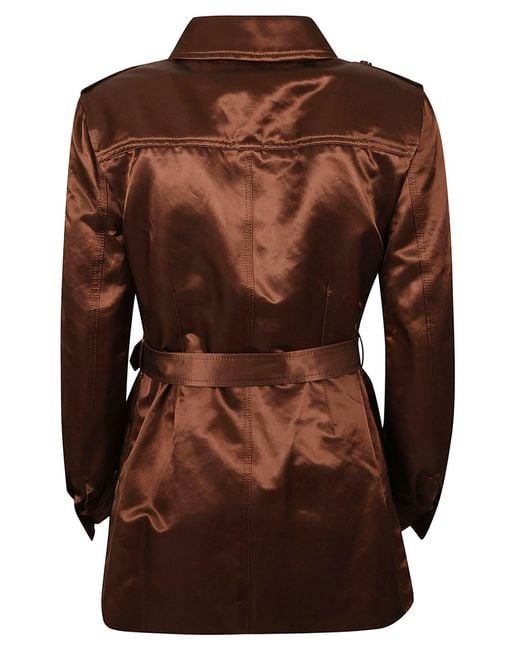 Tom Ford Brown Cotton Blend Lustrous Duchess Jacket