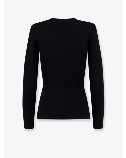 Elisabetta Franchi Black Knitted Blazer With Zip Viscose Blazers