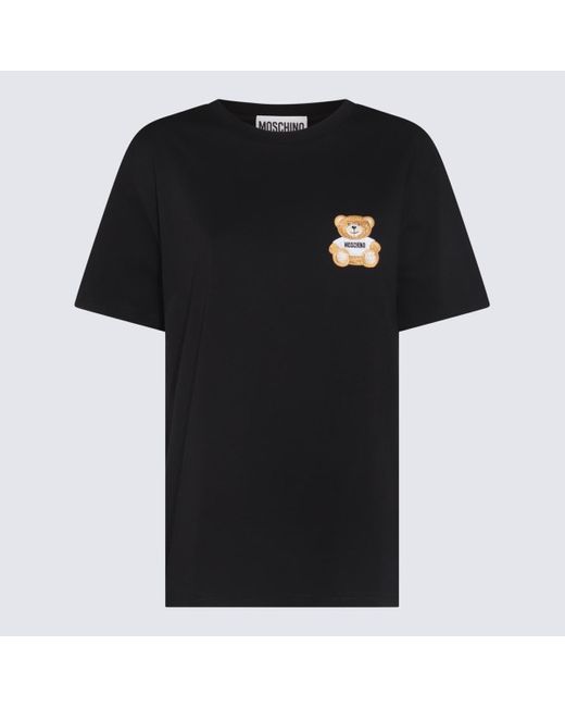 Moschino Black Cotton T-Shirt for men