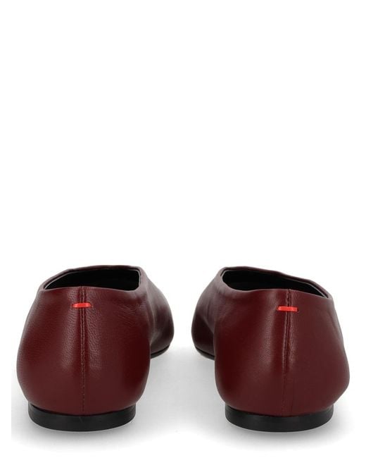 Aeyde Red Ballerina Betty Nappa Leather Shoe