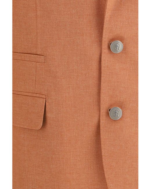 Brunello Cucinelli Pink Deconstructed Jacket Mouliné Fabric for men