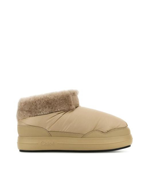 Chloé Natural Polar Ankle Boots