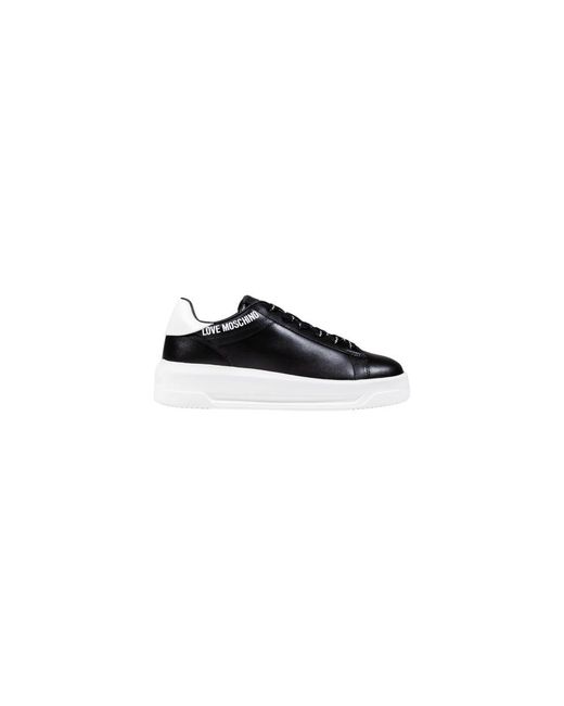 Love Moschino Black And White Synthetic Chunky Sneakers