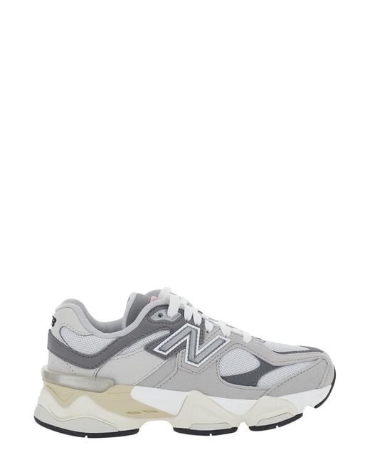 New Balance White Sneakers 9060 Synthetic Trainers for men