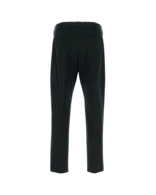 PT Torino Black Slate Stretch Wool Pant for men