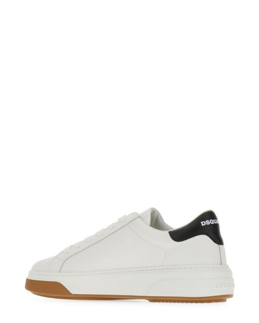 DSquared² Pink Bumper Round Toe Lace-Up Sneakers for men