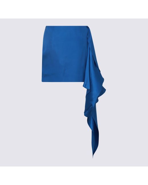GAUGE81 Blue Silk Himeji Mini Skirt