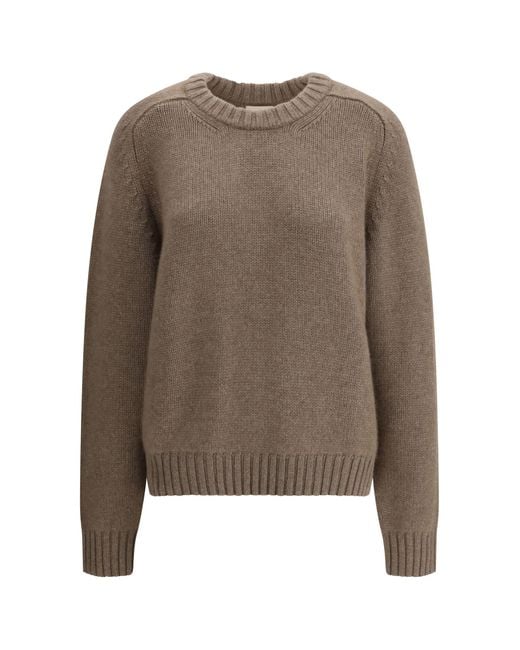 Khaite Brown Cashmere Mae Sweater