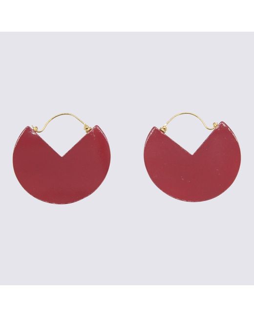 Isabel Marant Red Brass 90 Earrings