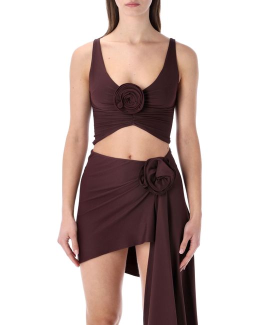 Magda Butrym Black Rosette Swim Top