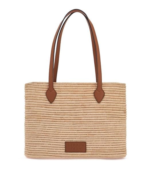 Strathberry Natural Medium Basket Bag