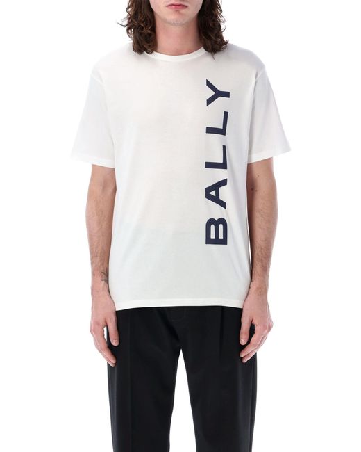 Bally White Logo T-Shirt for men