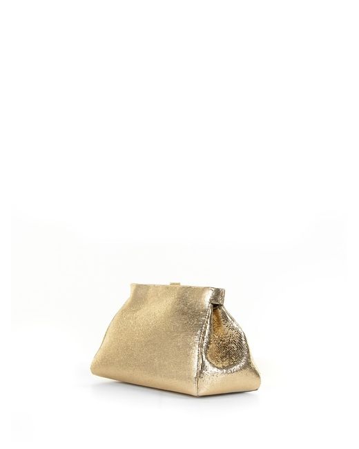 DeMellier London Natural Metallic Cannes Clutch Bag