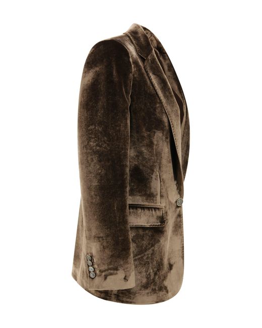 Etro Brown Single-Breasted Jacket
