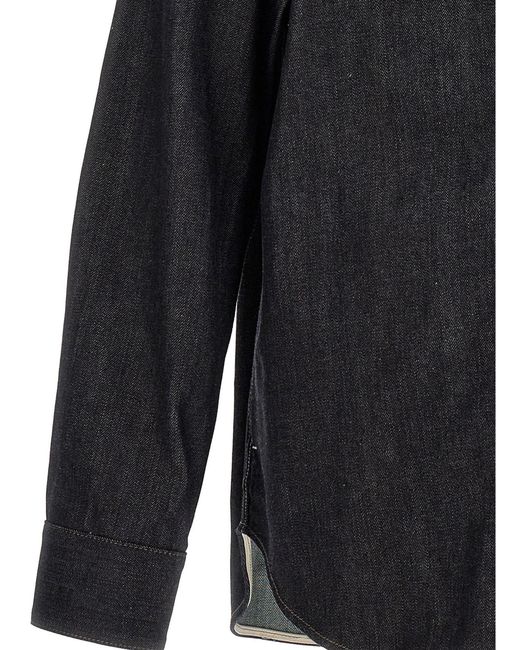 Jil Sander Black Denim Overshirt Cotton Shirt, Blouse for men