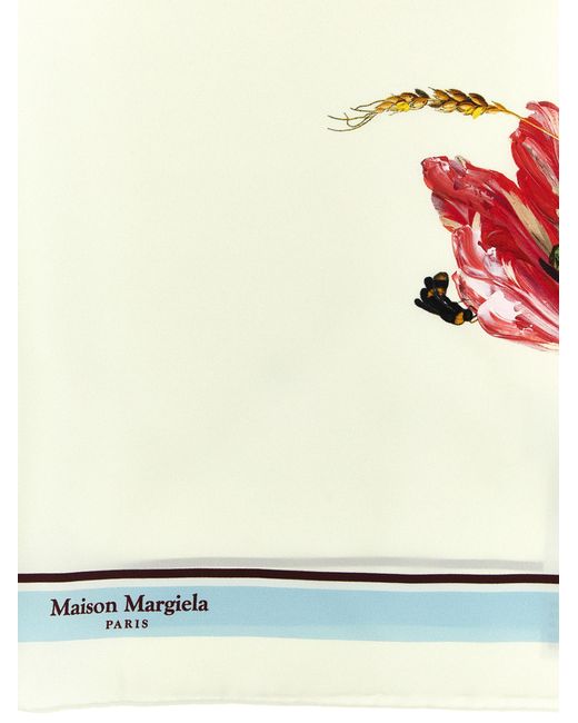 Maison Margiela Gray Silk Scarf