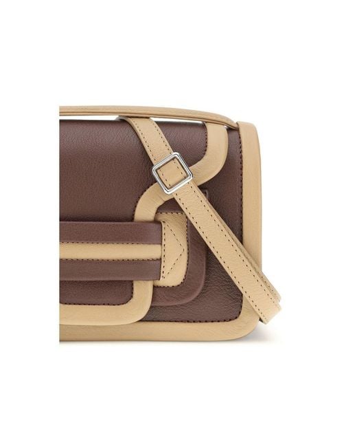 Pierre Hardy Brown Calf Leather Bos Taurus Shoulder Bag