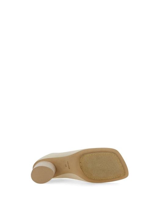 Uma Wang White Leather Mules