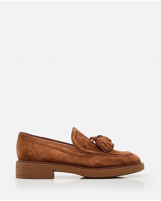 Gianvito Rossi Brown Suede Loafers