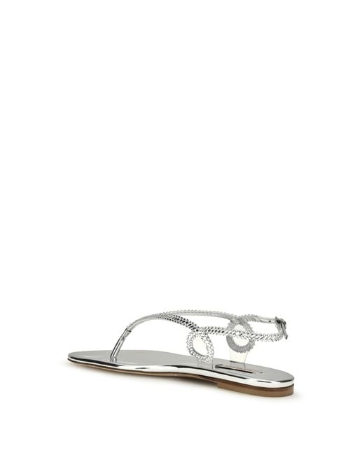 Casadei White Josephine Sandals Calf Leather Bos Taurus