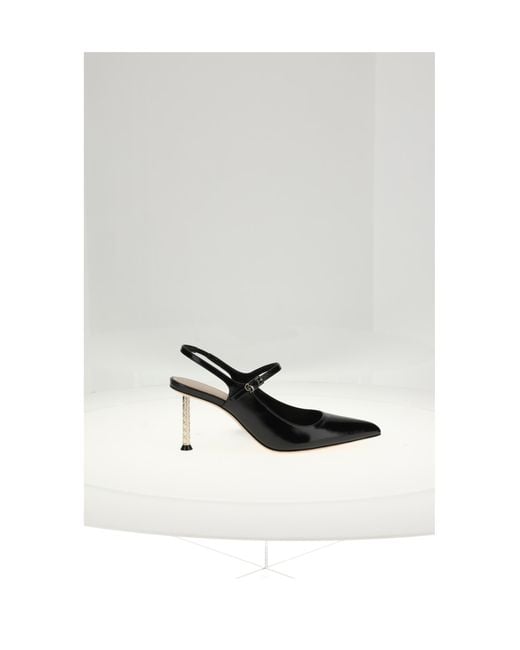 Dior Gray Slingback Pumps 8Cm Calf Leather