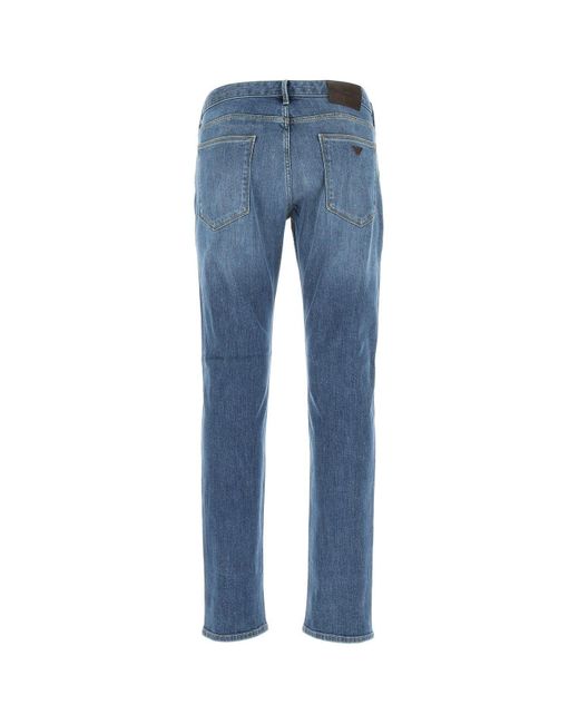 Emporio Armani Blue Stretch Jeans for men