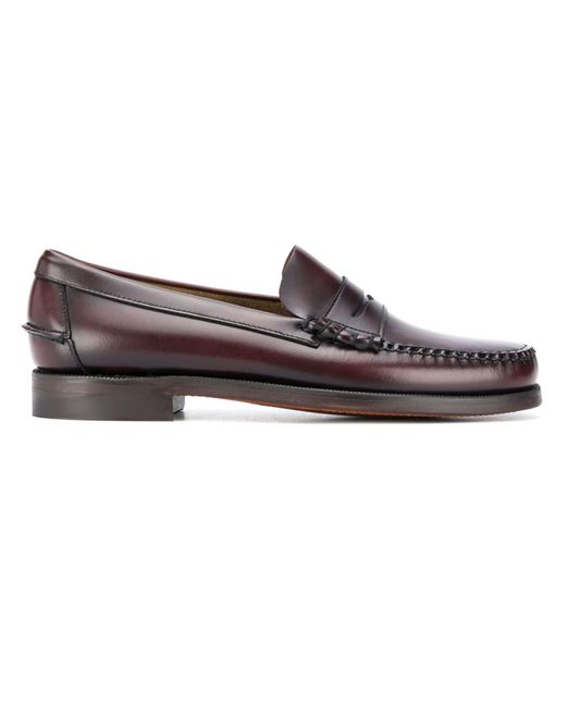 Sebago Brown Leather Loafers for men