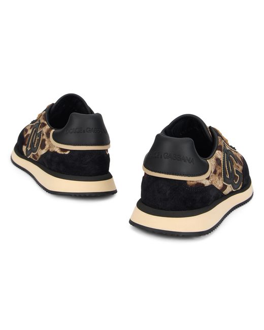 Dolce & Gabbana Black Sneakers Cotton Trainers